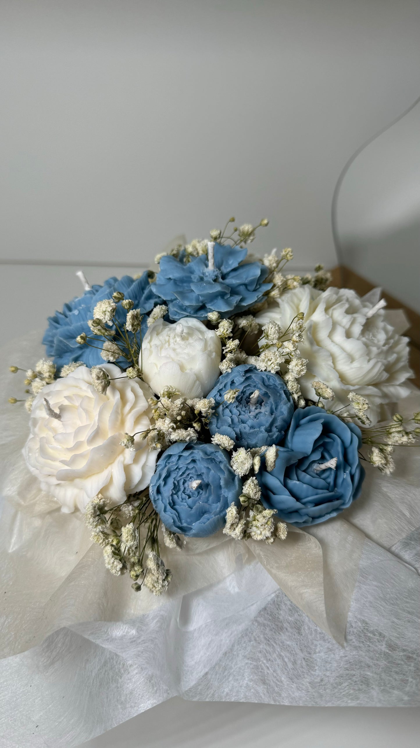 Blumenstrauß - Weiß/Blau